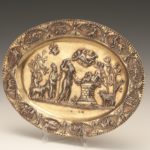 Silver Gilt oval shaped dish.