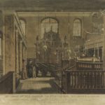 Engraving depicting the interior of Bevis Marks synagogue, of which the Lindo family were members from the Jewish Museum London collection