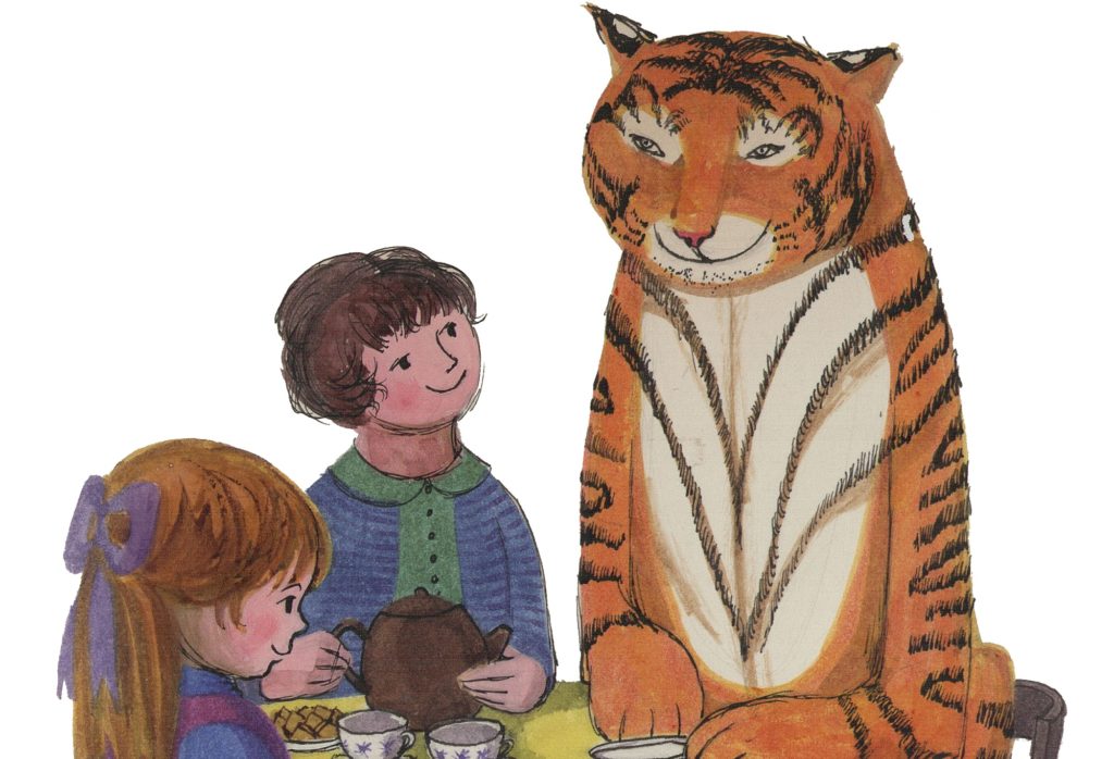 Image of Mog the cat and kids