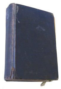 A book with a black cover