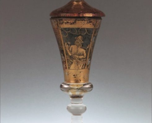A bronze goblet